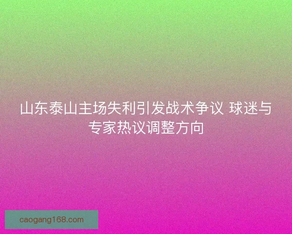 山东泰山主场失利引发战术争议 球迷与专家热议调整方向